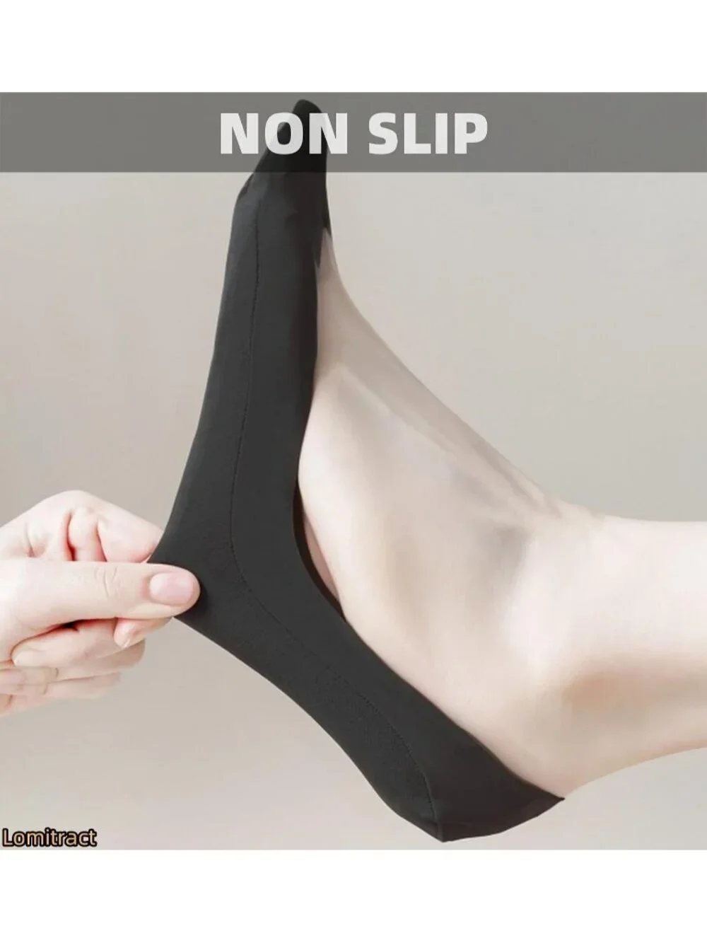 🧦Women's Brown Red Low Socks Made of Ice Silk Surface on Cotton on the Bottom